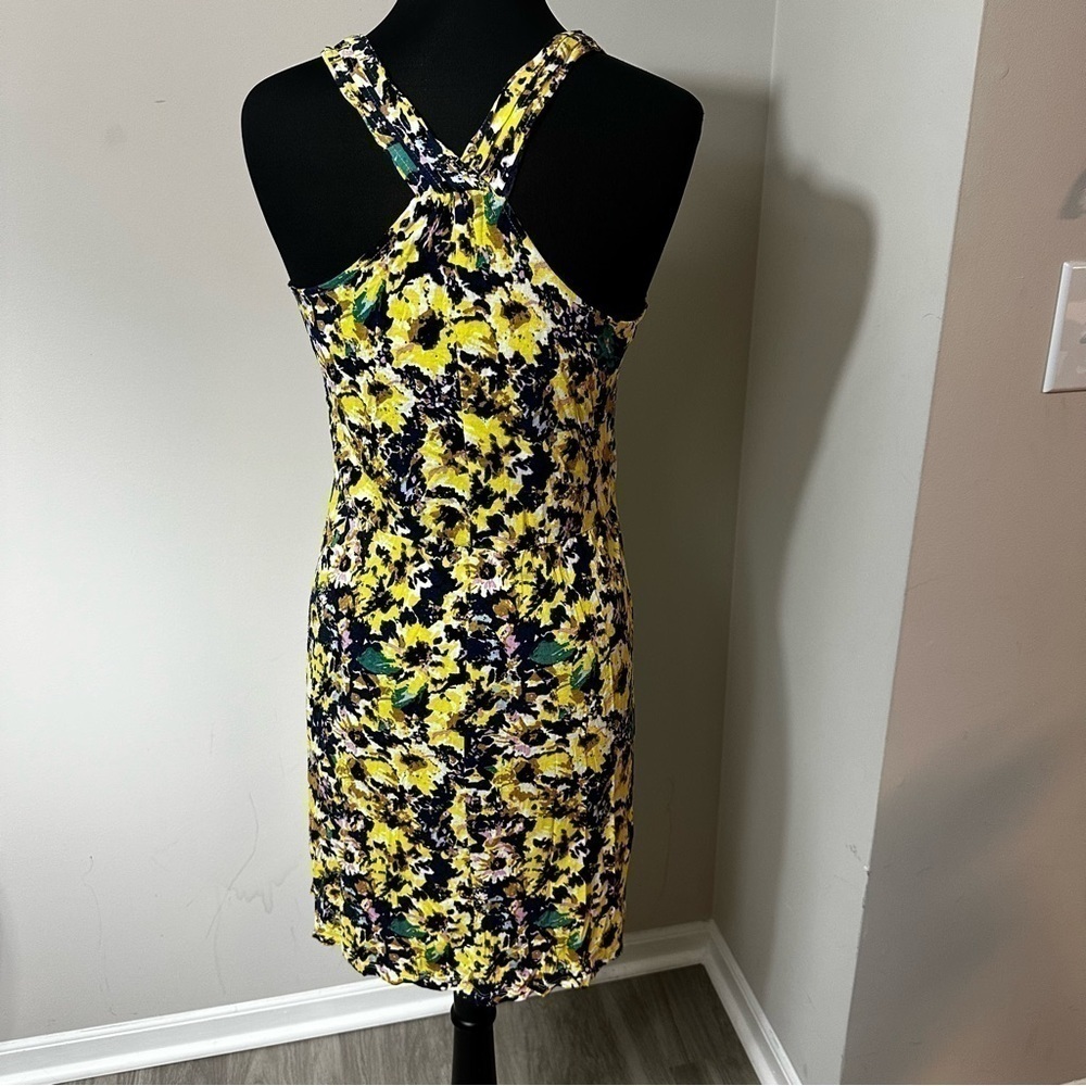 H&M Yellow Floral Print Dress in Size XS - Picture 6 of 8